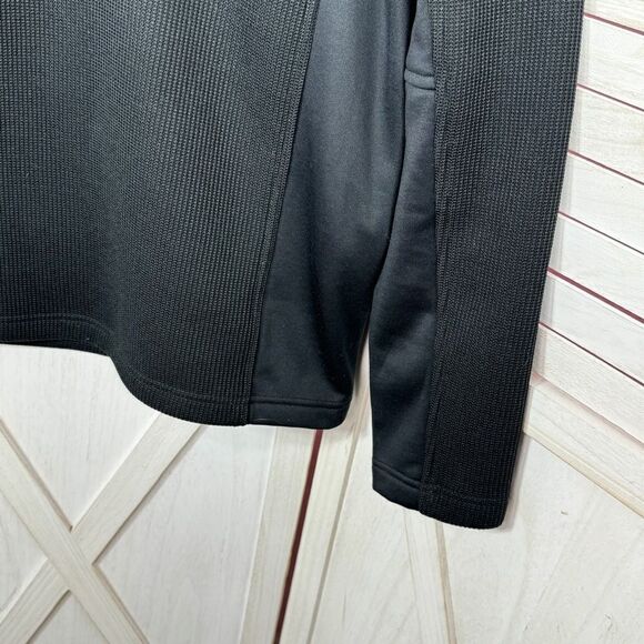 Spyder Outbound Quarter Zip Textured Fleece Pullover Jacket Black Large - Picture 6 of 13